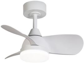 Lubinis ventiliatorius su lempa CristalRecord Bryan Mini CCT, 18 W, 1 vnt.