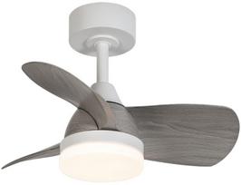 Lubinis ventiliatorius su lempa CristalRecord Bryan Mini CCT, 18 W, 1 vnt.