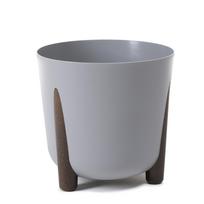 Gėlių vazonas Lamela Frida 229-27, plastikinis, Ø 30 cm, pilka sp.
