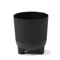 Gėlių vazonas Lamela Aria 225-04, plastikinis, Ø 14 cm, juoda sp.