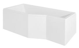 Vonia, laisvai pastatoma Besco Integra, 75 cm x 150 cm x 55.5 cm, kairinė, balta sp.