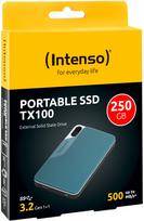 Išorinis diskas Intenso TX100, SSD, 250GB, mėlyna sp.