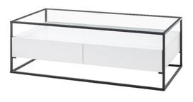 Kavos staliukas MC Akcent Evora, balta sp., 120 cm x 60 cm x 40 cm