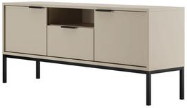 TV staliukas Kocot Kids Austin 135, juoda sp./smėlio sp., 135 cm x 33 cm x 56.4 cm