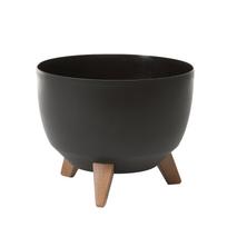 Gėlių vazonas ant kojelių Lamela Roma 797-04, plastikinis, Ø 24 cm, juoda sp.
