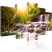 Akrilo stiklo reprodukcija Artgeist Forest Waterfall, 200 cm x 100 cm