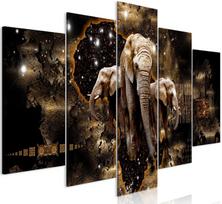 Akrilo stiklo reprodukcija Artgeist Brown Elephants, 40 cm x 100 cm