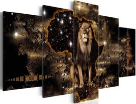 Akrilo stiklo reprodukcija Artgeist Golden Lion, 20 cm x 50 cm