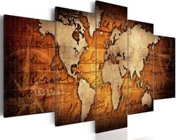 Akrilo stiklo reprodukcija Artgeist Bronze map I, 20 cm x 50 cm
