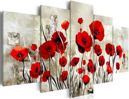 Akrilo stiklo reprodukcija Artgeist Scarlet Field, 40 cm x 100 cm