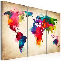 Reprodukcija Artgeist Rainbow Continents HK3244, 60 cm x 40 cm