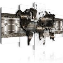 Reprodukcija Artgeist Metal World Map II HK3681, 100 cm x 50 cm