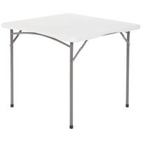 Lauko stalas Catering, balta sp./pilka sp., 88 cm x 88 cm x 74 cm
