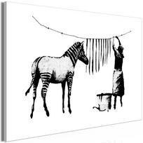Reprodukcija Artgeist Banksy: Washing Zebra, i-c-0146-b-a, 120 cm x 80 cm