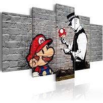 Reprodukcija Artgeist Super Mario Mushroom Cop (Banksy) N6407-DKXPWD, 200 cm x 100 cm