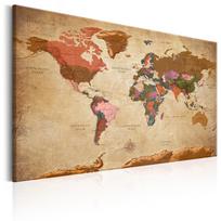 Reprodukcija Artgeist World Map: Brown Elegance N6471-DK, 90 cm x 60 cm
