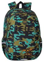 Mokyklinė kuprinė CoolPack Climber Air force, ruda sp./turkio sp./žalia sp., 33 cm x 33 cm x 45 cm
