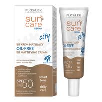 Kremas įdegio priežiūrai veidui Floslek Sun Care City BB Mattifying Oil-Free SPF50+, 30 ml