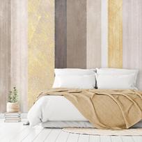 Fototapetas Artgeist Striped Pattern - Abstract Background In Various Stripes With Gold Pattern, 175 cm x 250 cm