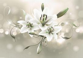 Fototapetas Artgeist Lily - Flower Of Masters, 175 cm x 175 cm