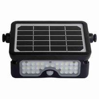 Sieninis šviestuvas su saulės baterija Milagro Epad, 5W, IP65, juoda sp.