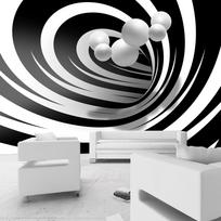 Fototapetas Artgeist Twisted In Black & White LNEW011496SAM, 140 cm x 140 cm