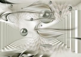 Fototapetas Artgeist Silver Bullets, 245 cm x 245 cm