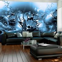 Fototapetas Artgeist Oily Flower (Blue), 105 cm x 105 cm