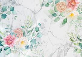 Fototapetas Artgeist Flowery Marble, 315 cm x 450 cm