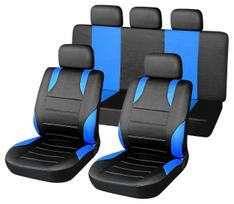 Automobilio sėdynių užvalkalas Compass Sport, mėlyna sp./juoda sp., 9 vnt., Universalus