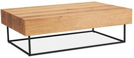 Kavos staliukas Home4you Bronte, ąžuolo sp./juoda sp., 120 cm x 80 cm x 40 cm