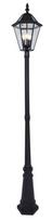 Pastatomas lauko šviestuvas Lutec London Solar, 6W, E12, IP44, juoda sp., 31 cm x 227 cm