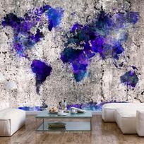 Fototapetas Artgeist World Map: Ink Blots LFT1704SAM, 140 cm x 196 cm