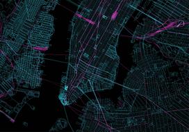 Fototapetas Artgeist Blue Manhattan, 140 cm x 196 cm