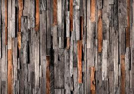 Fototapetas Artgeist Wooden Curtain (Grey And Brown) MFT1812SAM, 105 cm x 147 cm
