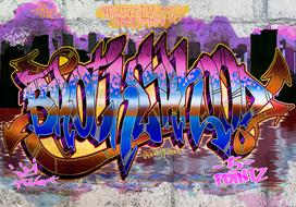 Fototapetas Artgeist Colorful Mural SFT209SAM, 70 cm x 98 cm