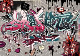 Fototapetas Artgeist Graffiti: Hey You! SNEW011036SAM, 70 cm x 98 cm