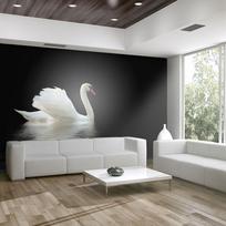 Fototapetas Artgeist Swan (Black And White) LFTNT0112SAM, 154 cm x 196 cm