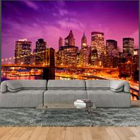 Fototapetas Artgeist Manhattan And Brooklyn Bridge By Night FTNT1106SAM, 270 cm x 343 cm