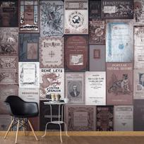 Fototapetas Artgeist Vintage Bookcase - Romantic Motif With Book Covers 2XLFT1322, 210 cm x 300 cm
