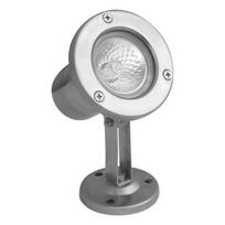Pastatomas lauko šviestuvas Su-Ma Emy, 50W, GU5.3, IP68, sidabro sp., 8 cm x 14 cm
