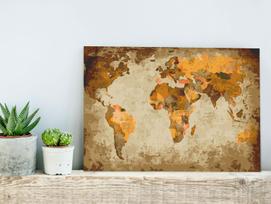 Tapymas pagal skaičius Artgeist Brown World Map MA_0233, 60 x 40 cm