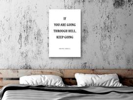 Reprodukcija Artgeist Power Of Words - Winston Churchill'S Motivational Quote, m-a-0855-b-a, 80 cm x 120 cm
