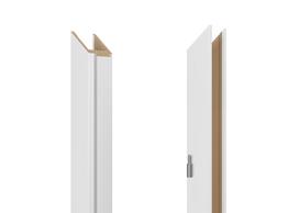 Vertikali durų stakta Domoletti, 209.7 cm x 14 - 18 cm x 1 cm, kairinė, balta sp.