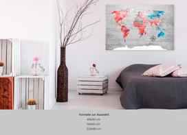 Kamštinė reprodukcija Artgeist Red Roam Pinnwand319, 90 cm x 60 cm