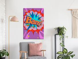 Reprodukcija Artgeist Comic Street Art - Colorful Text On Vibrant Background, m-a-0831-b-a, 80 cm x 120 cm