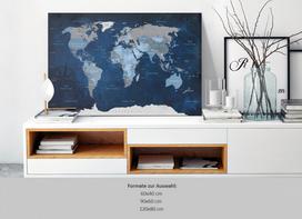 Kamštinė reprodukcija Artgeist Dark Blue World, k-a-0086-p-b, 120 cm x 80 cm