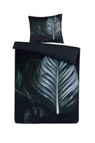 Patalynės užvalkalų komplektas Kenda Sand Tropical 125, juoda sp./žalia sp., 80 x 80 cm, 155 x 220 cm