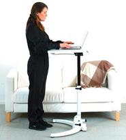 Nešiojamo kompiuterio staliukas reguliuojamo aukščio Sun-Flex EasyDesk Fold, 70 cm x 51 cm, 77 - 113 cm, balta sp./juoda sp.