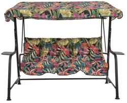 Lauko sūpynės Patio Hawaii Black Edition, juoda sp./įvairių spalvų, 176 cm x 113 cm x 155 cm